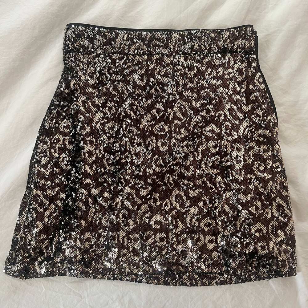 sequin mini skirt
